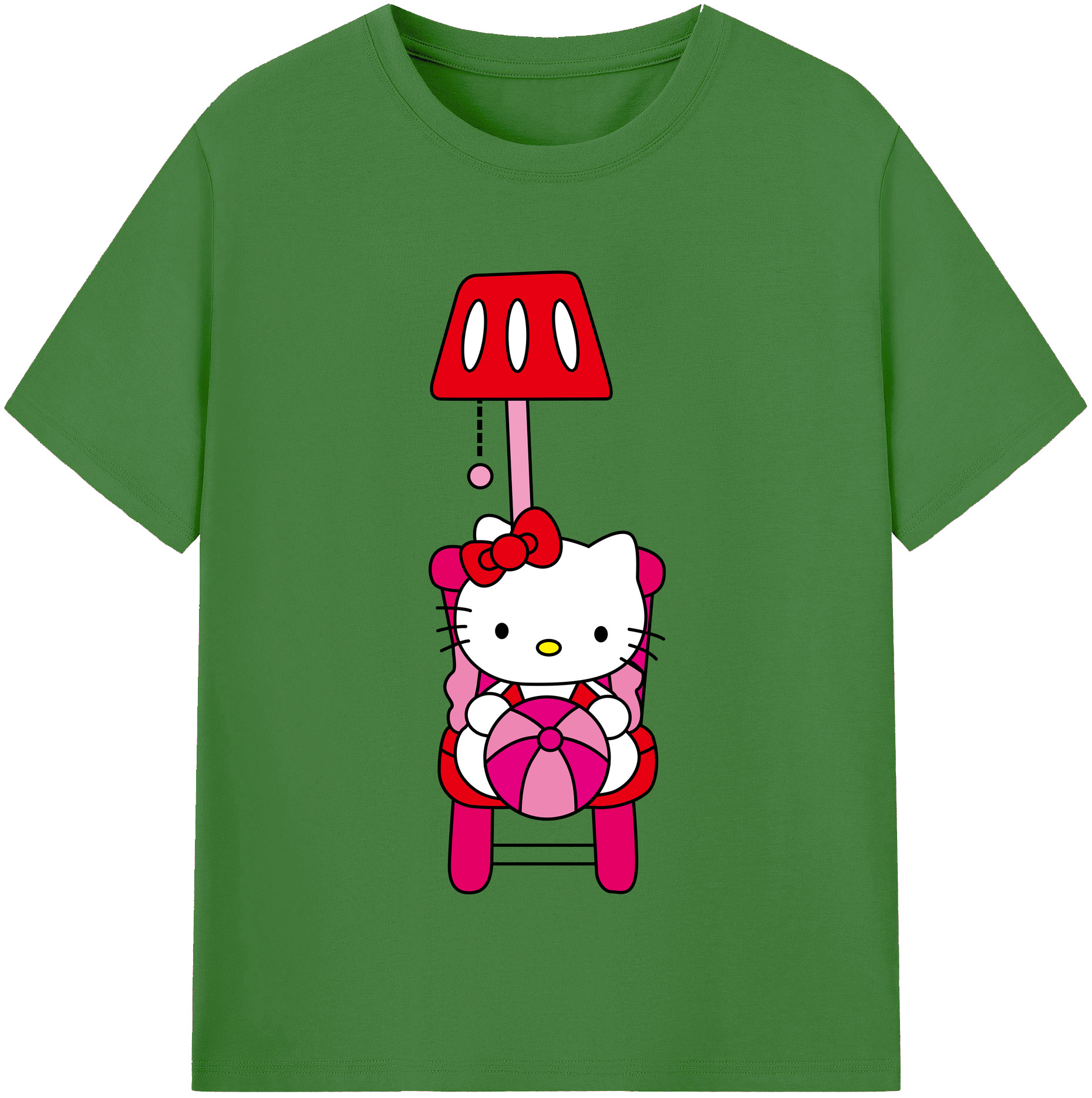 （画像用） Hello Kitty ハローキティ レディースカジュアルプリントTシャツ（綿100％）